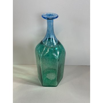 VASO BOTTIGLIA VETRO BLU KOSTA BODA BERTIL VALLIEN FIMATO VINTAGE BOTTLE VASE