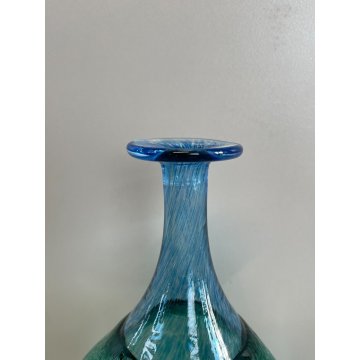 VASO BOTTIGLIA VETRO BLU KOSTA BODA BERTIL VALLIEN FIMATO VINTAGE BOTTLE VASE