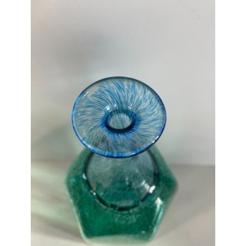 VASO BOTTIGLIA VETRO BLU KOSTA BODA BERTIL VALLIEN FIMATO VINTAGE BOTTLE VASE