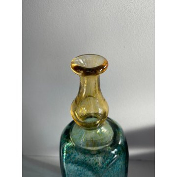 VASO BOTTIGLIA VETRO BLU KOSTA BODA BERTIL VALLIEN FIMATO VINTAGE vase bottle