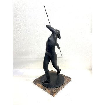 SCULTURA BRONZO Egle Pozzi Lanciatrice di giavellotto FIGURA FEMMINILE Art Decò