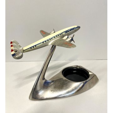 MODELLINO ALLUMINIO STATIVO SVUOTATASCHE AEROMODELLO KLM Airline PH-TFQ  16 cm