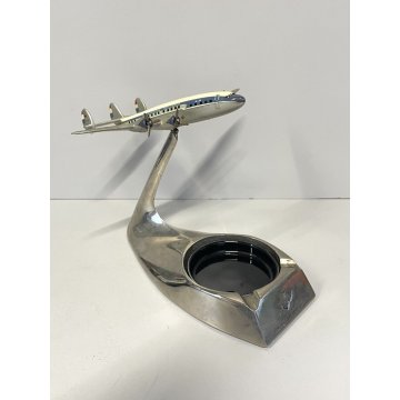 MODELLINO ALLUMINIO STATIVO SVUOTATASCHE AEROMODELLO KLM Airline PH-TFQ  16 cm