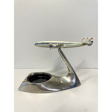 MODELLINO ALLUMINIO STATIVO SVUOTATASCHE AEROMODELLO KLM Airline PH-TFQ  16 cm