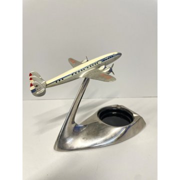 MODELLINO ALLUMINIO STATIVO SVUOTATASCHE AEROMODELLO KLM Airline PH-TFQ  16 cm