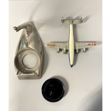 MODELLINO ALLUMINIO STATIVO SVUOTATASCHE AEROMODELLO KLM Airline PH-TFQ  16 cm