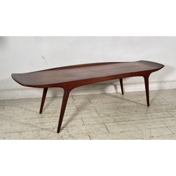 TAVOLINO SALOTTO DESIGN DANESE ANNI 60/70 ATTR. Mogens Koch IN TEAK TABLE BASS