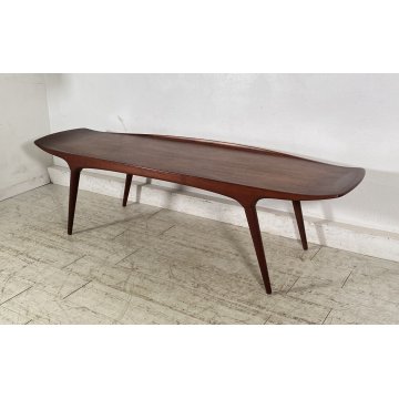 TAVOLINO SALOTTO DESIGN DANESE ANNI 60/70 ATTR. Mogens Koch IN TEAK TABLE BASS