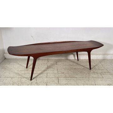 TAVOLINO SALOTTO DESIGN DANESE ANNI 60/70 ATTR. Mogens Koch IN TEAK TABLE BASS