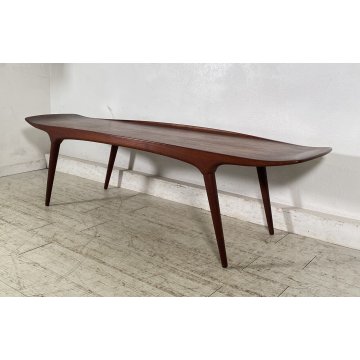 TAVOLINO SALOTTO DESIGN DANESE ANNI 60/70 ATTR. Mogens Koch IN TEAK TABLE BASS