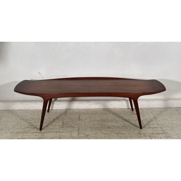 TAVOLINO SALOTTO DESIGN DANESE ANNI 60/70 ATTR. Mogens Koch IN TEAK TABLE BASS