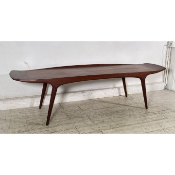 TAVOLINO SALOTTO DESIGN DANESE ANNI 60/70 ATTR. Mogens Koch IN TEAK TABLE BASS