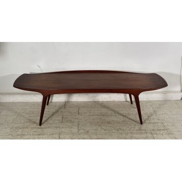 TAVOLINO SALOTTO DESIGN DANESE ANNI 60/70 ATTR. Mogens Koch IN TEAK TABLE BASS