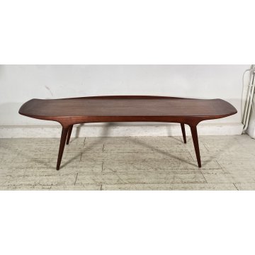 TAVOLINO SALOTTO DESIGN DANESE ANNI 60/70 ATTR. Mogens Koch IN TEAK TABLE BASS