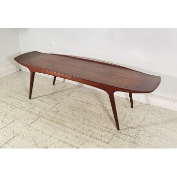 TAVOLINO SALOTTO DESIGN DANESE ANNI 60/70 ATTR. Mogens Koch IN TEAK TABLE BASS