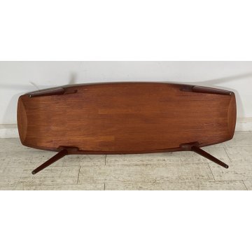 TAVOLINO SALOTTO DESIGN DANESE ANNI 60/70 ATTR. Mogens Koch IN TEAK TABLE BASS