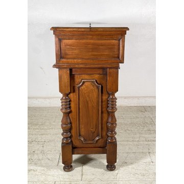 ANTICA CREDENZA SCRITTOIO SAN FILIPPO ETAGERE LEGNO NOCE LIBRERIA 1900 EPOCA OLD