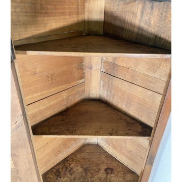 ANTICA ANGOLIERA LUIGI XV CREDENZA LEGNO 1800 MOBILE DISPENSA CUCINA ANGOLO