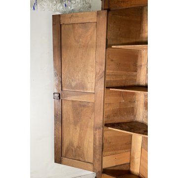 ANTICA ANGOLIERA LUIGI XV CREDENZA LEGNO 1800 MOBILE DISPENSA CUCINA ANGOLO