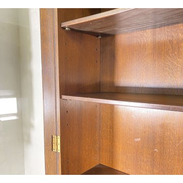 ANTICA CREDENZA VETRINA PRIMI 900 ROVERE DISPENSA LIBRERIA CRISTALLERIA VINTAGE