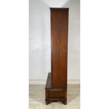 ANTICA CREDENZA VETRINA PRIMI 900 ROVERE DISPENSA LIBRERIA CRISTALLERIA VINTAGE