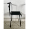 SET 4 SEDIE ZEUS DESIGN MAURIZIO PEREGALLI ANNI 80 GOMMA METALLO NERO CHAIR