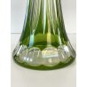 ANTICO DECANTER TAPPO CRISTALLO VERDE CHARTREUSE CUT to CLEAR BELGIO (?) '50s