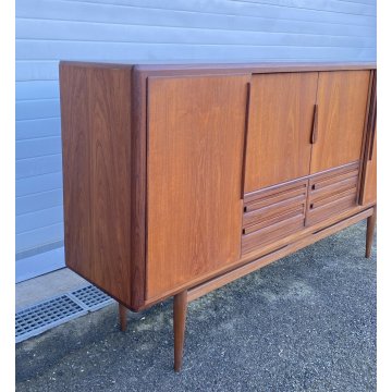 CREDENZA TEAK DESIGN MOBILE ANNI 60/70 DANESE SIDEBOARD VINTAGE DISPENSA SALA