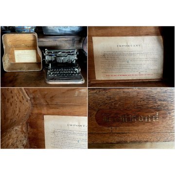 ANTICA MACCHINA da SCRIVERE Hammond 12 (?) TIPEWRITER MADE in USA VALIGIA 1905