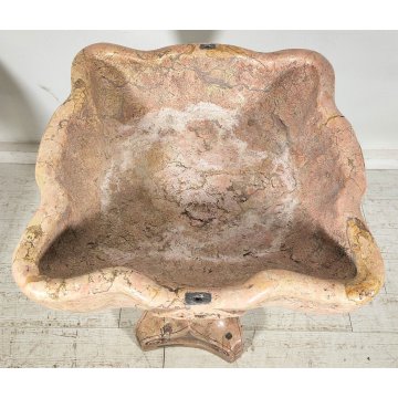 Grande ANTICA ACQUASANTIERA MARMO Veneto 1700 Stile Gotico FONTE BATTESIMALE