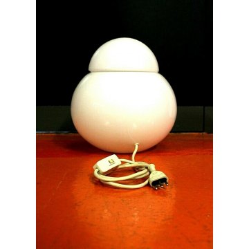 LAMPADA DARUMA DESIGN SERGIO ASTI FONTANA ARTE TABLE LAMP BIANCO OPALINO 1970