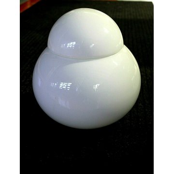 LAMPADA DARUMA DESIGN SERGIO ASTI FONTANA ARTE TABLE LAMP BIANCO OPALINO 1970