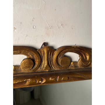 ANTICA SPECCHIERA BAROCCA epoca 1800 OLD SPECCHIO CORNICE LEGNO DORATA 54X44 cm