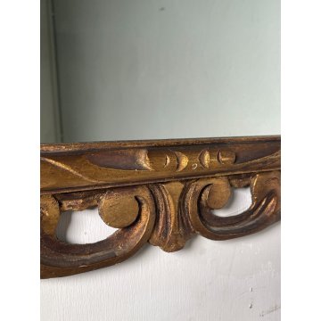 ANTICA SPECCHIERA BAROCCA epoca 1800 OLD SPECCHIO CORNICE LEGNO DORATA 54X44 cm