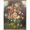 ANTICO QUADRO dipinto olio tavola NATURA MORTA Gino Tassinari VASO FIORI 900 old