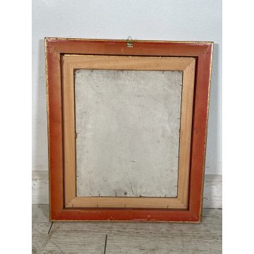 ANTICO QUADRO dipinto olio tavola NATURA MORTA ROSE ROSSE epoca '900 CORNICE ORO