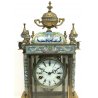 ANTICO OROLOGIO TAVOLO CLOISONNE N2 METALLO DORATO 1900 PENDOLO CINESE VINATAGE 