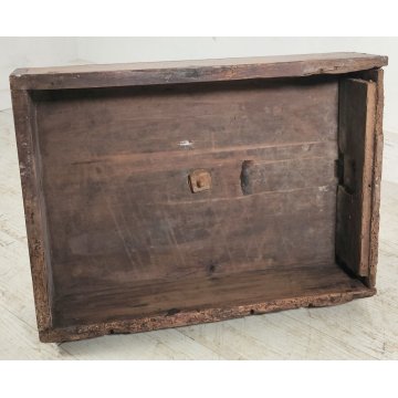 ANTICA BILANCIA 2 PIATTI OTTONE epoca 900 PUNZONATI Set 8 Pesi LEGNO NOCE cassa