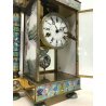 ANTICO OROLOGIO TAVOLO CLOISONNE N2 METALLO DORATO 1900 PENDOLO CINESE VINATAGE 