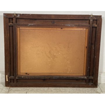 QUADRO DIPINTO ACQUARELLO CARTA "Adolfo Feraguti Vincenzo" CAVALLI EPOCA '800