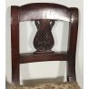 ANTICA COPPIA SEDIA Impero LEGNO NOCE stoffa IMBOTTITA epoca 800 Old Chair SEDIE