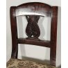 ANTICA COPPIA SEDIA Impero LEGNO NOCE stoffa IMBOTTITA epoca 800 Old Chair SEDIE