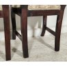 ANTICA COPPIA SEDIA Impero LEGNO NOCE stoffa IMBOTTITA epoca 800 Old Chair SEDIE