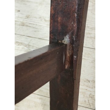 ANTICA COPPIA SEDIA Impero LEGNO NOCE stoffa IMBOTTITA epoca 800 Old Chair SEDIE