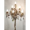 ANTICA LAMPADA STELO anni 60 ALBERO ferro torciglioni FIORI gocce vetro Murano
