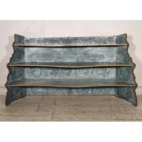 ANTICA PIATTAIA ETAGERE legno dipinto EPOCA 900 MOBILE libreria ALZATA VENEZIANA