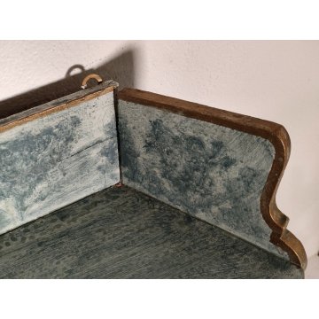 ANTICA PIATTAIA ETAGERE legno dipinto EPOCA 900 MOBILE libreria ALZATA VENEZIANA