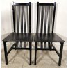 LOTTO 4 SEDIE DESIGN Legno Laccato PELLE Made in Italy SET VINTAGE CHAIRS sedia