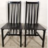 LOTTO 4 SEDIE DESIGN Legno Laccato PELLE Made in Italy SET VINTAGE CHAIRS sedia