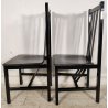 LOTTO 4 SEDIE DESIGN Legno Laccato PELLE Made in Italy SET VINTAGE CHAIRS sedia